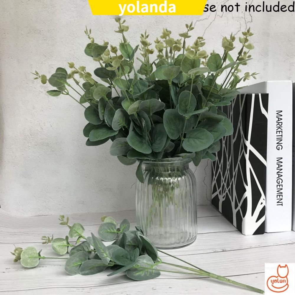 1 Bó 4 Nhánh Lá Bạch Đàn Nhân Tạo Trang Trí Nhà Cửa / Tiệc Cưới