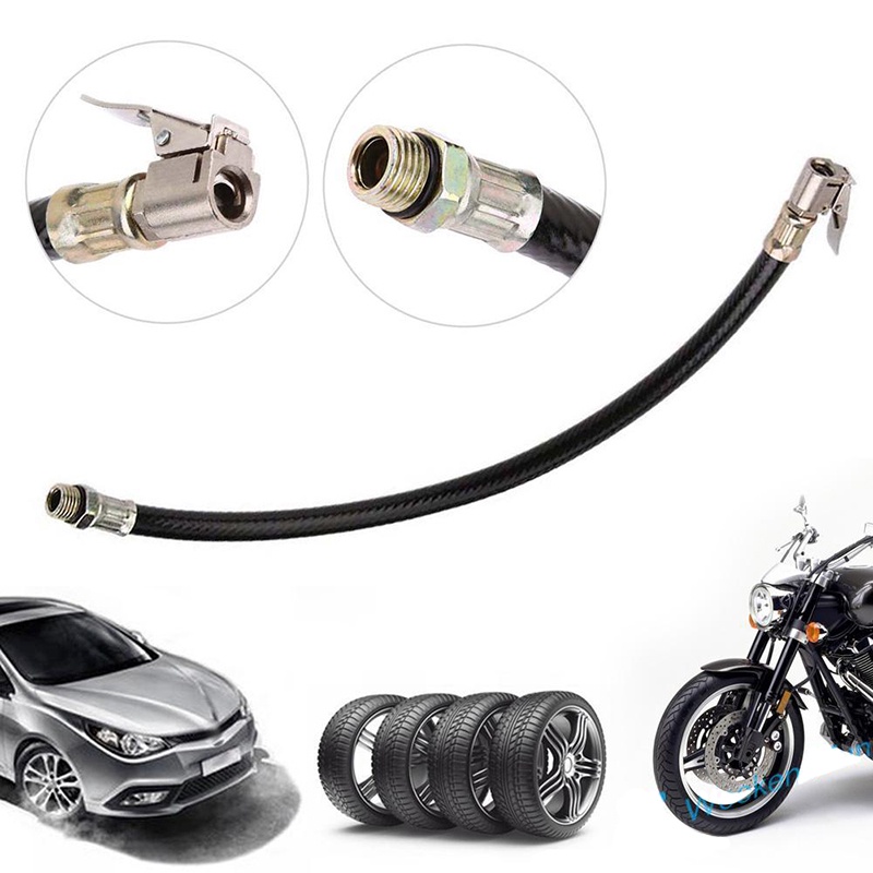 Dây vòi bơm cao áp Chân 12 có van kẹp tự khóa cho các van lốp xe hơi