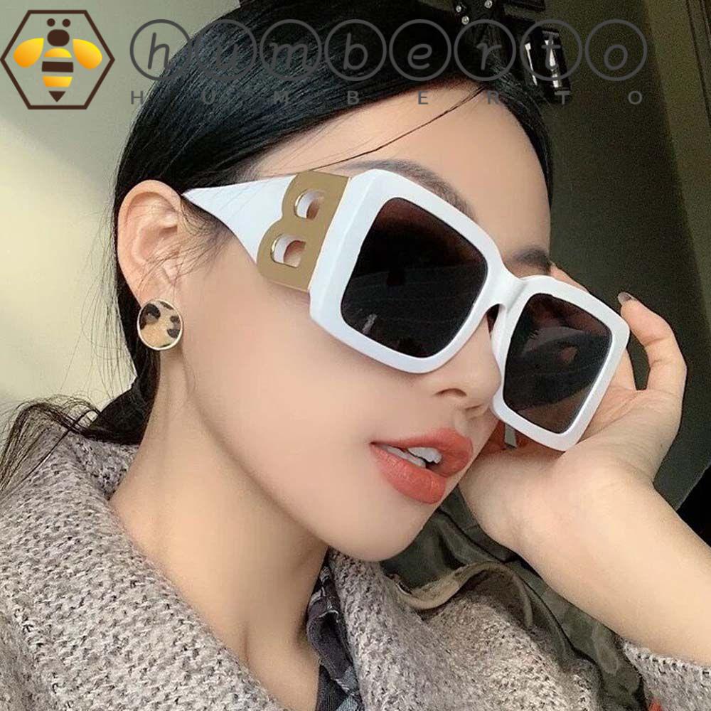 Kính Mát Hình Chữ Nhật Chống Tia UV Họa Tiết Da Báo Oversize Phong Cách Đường Phố Hàn Quốc