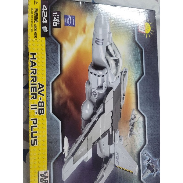 Đồ chơi lắp ghép mô hình máy bay phản lực  harrier của hải quân mỹ_COBI AV8 HARRIER