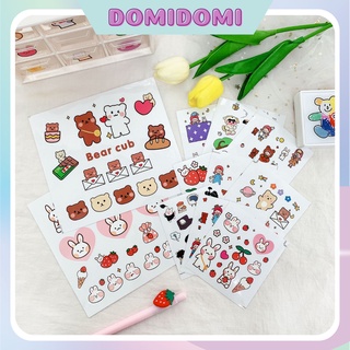 Hình dán sticker trang trí cô gái và thỏ dễ thương