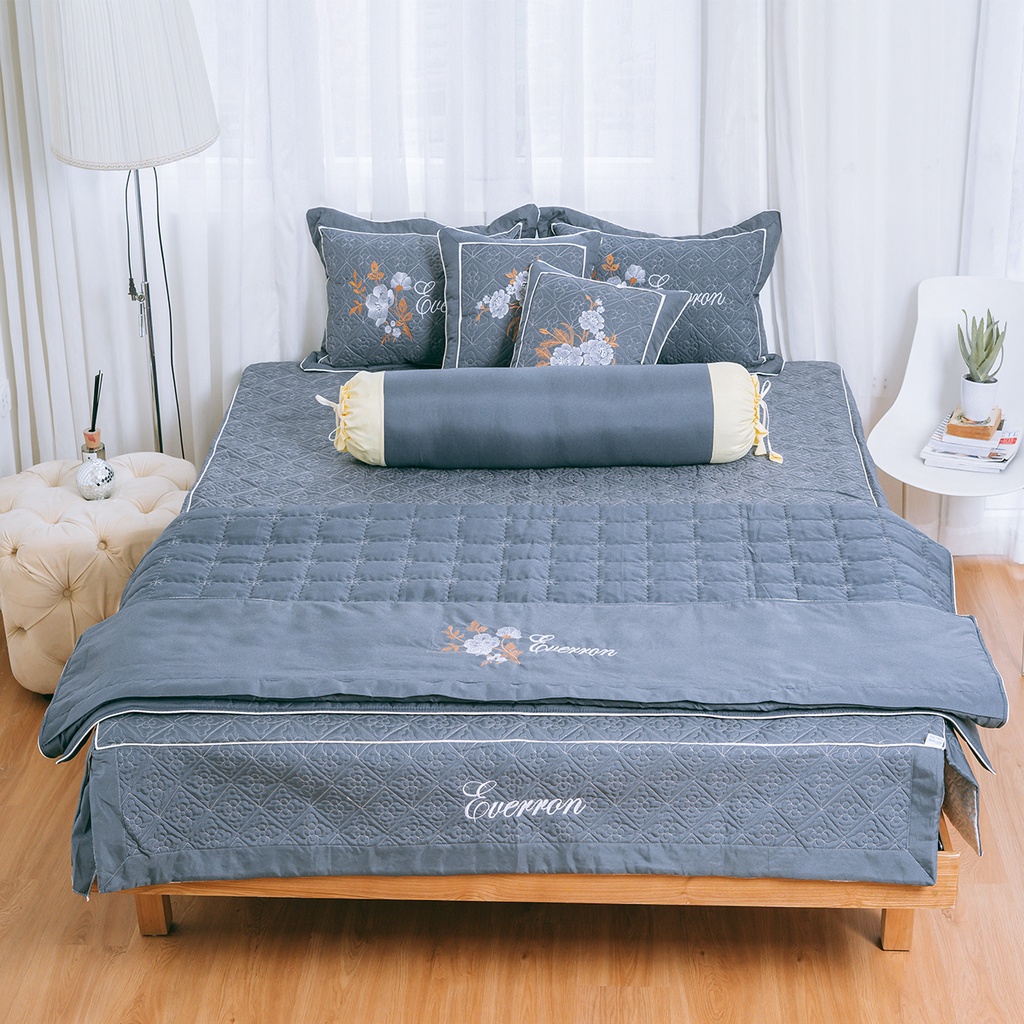 Bộ Ga Gối Chất Satin 5 Món (3 Vỏ Gối, Ga, Chăn) Nhiều Màu Lựa Chọn | BigBuy360 - bigbuy360.vn