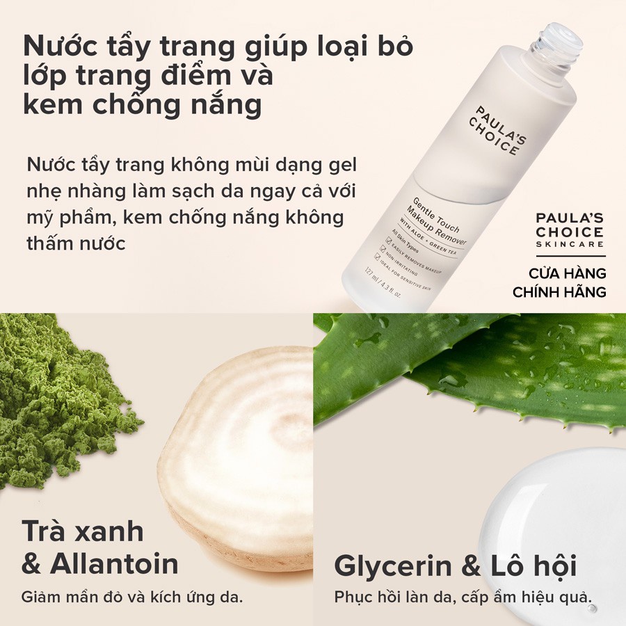  Tẩy trang dịu nhẹ Paula's Choice Gentle Touch Makeup Remover 127ml 3100 | BigBuy360 - bigbuy360.vn