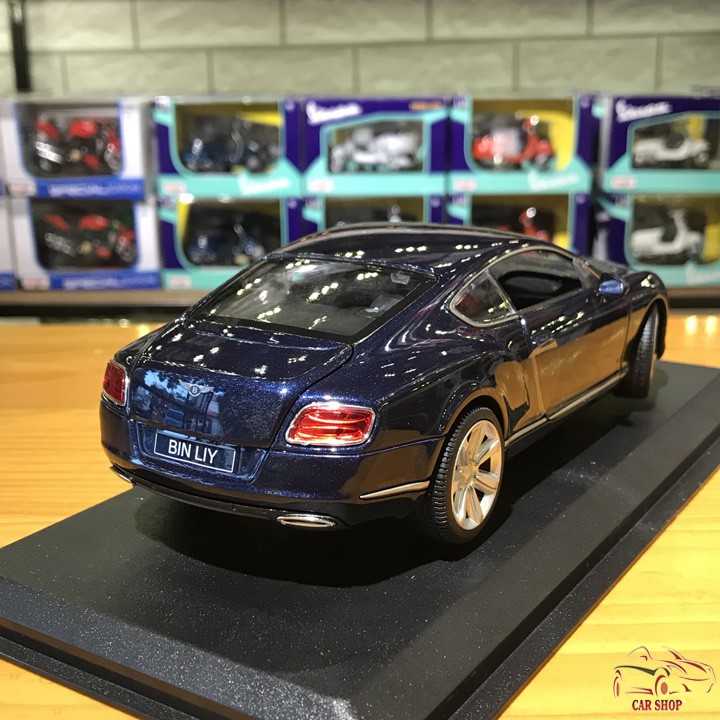 Mô hình xe ô tô Bentley GT W12 tỉ lệ 1/24 hãng Double Horses màu xanh đen