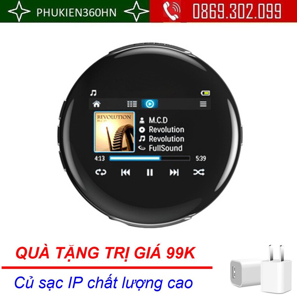 (QUÀ TẶNG 99K) Máy nghe nhạc Ruizu M10,chất lượng cao có Bluetooth,lossless Màn hình cảm ứng 1.8inch - HÀNG CHÍNH HÃNG