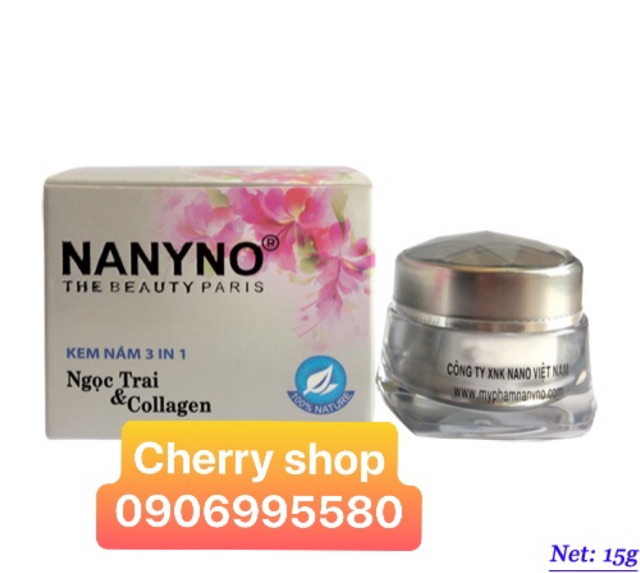 Kem nám 3 in 1 Ngọc Trai và Collagen NANYNO (15g) đủ giấy