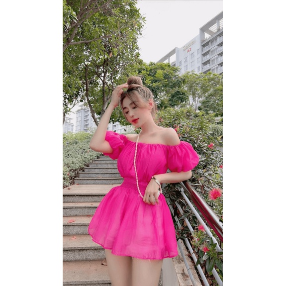 SÉT VÁY TƠ XỐP TRỄ VAI CHÂN VÁY KÈM LÓT TIỂU THƯ CÔNG CHÚA PU