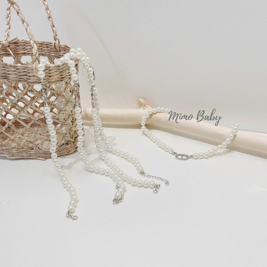 Vòng cổ chocker vòng ngọc trai nhân tạo cho nữ và bé gái KT23 Mimo baby