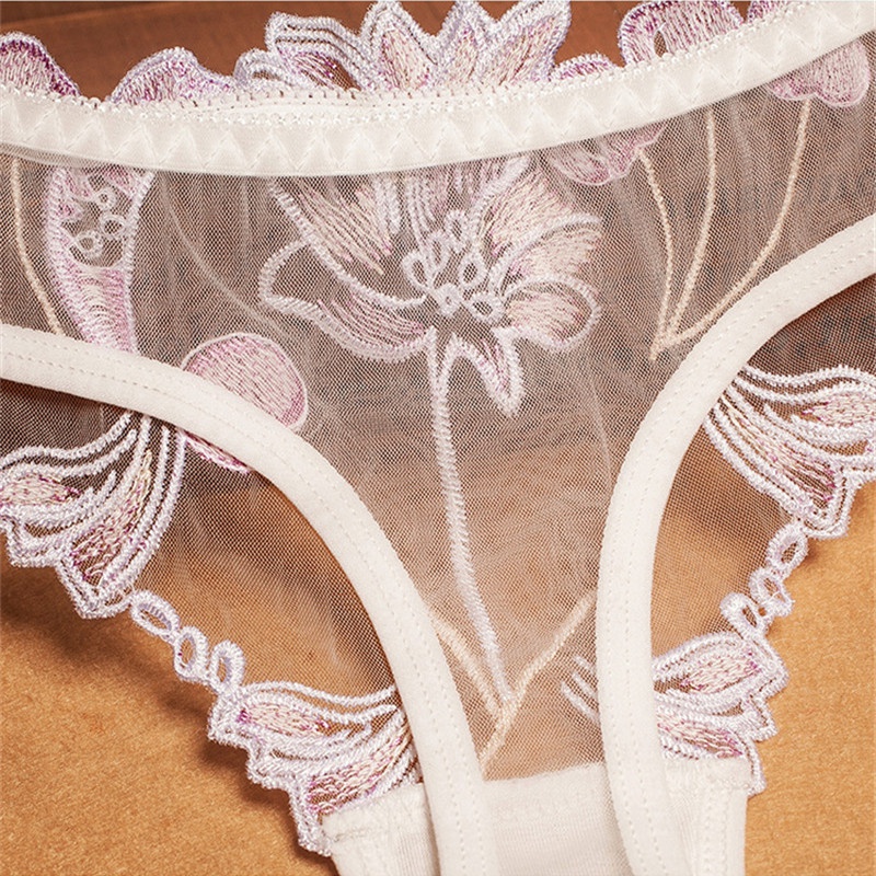 Quần Lót Ren Trong Suốt Thêu Hoa Gợi Cảm Cho Nữ