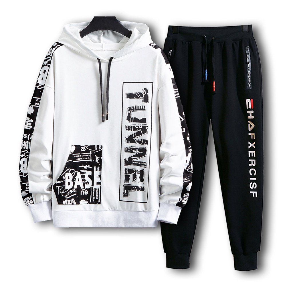 Bộ Quần Áo Hoodie Nỉ Nam Nữ Unisex Dài Tay Chữ TUNNEL Quần Jogger Nam Bo Gấu Zenkonu TOP NAM 1000202 + QUAN NAM 1000069