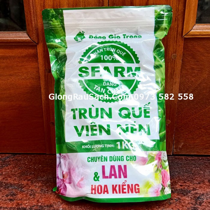 Phân Trùn Quế Viên Nén 1kg Dành Hoa Lan, Cây Cảnh hoa