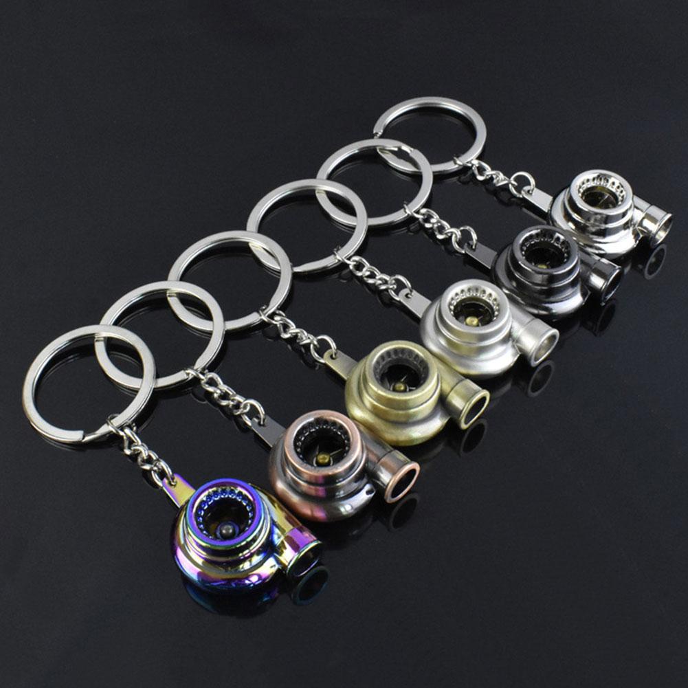 MG Auto Car Turbo Sleeve Turbo Keychain Spinning Turbine Key Chain Ring Keyring