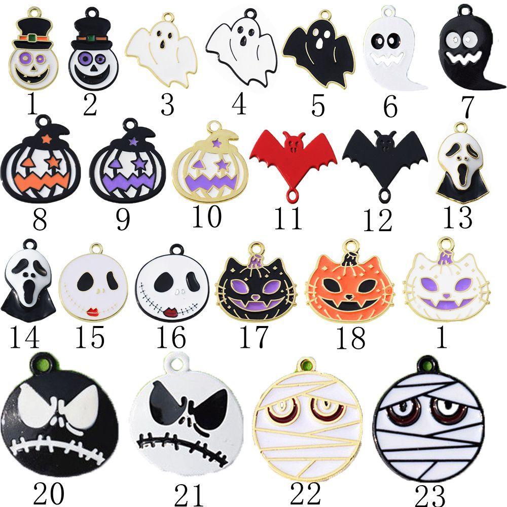 Bộ 2 Vòng Tay Mặt Hình Bí Ngô/ Dơi/ Ma/ Dơi Tráng Men Dễ Thương