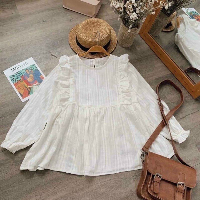 áo xô babydoll viền ren