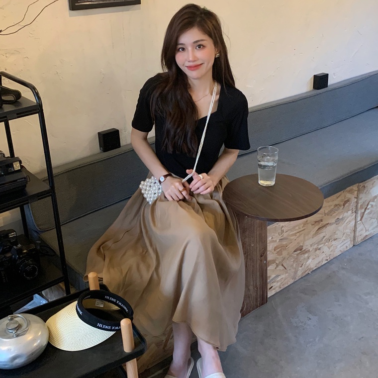 Đầm PERTY thiết kế mỏng phong cách Hàn Quốc thời trang mùa hè mới dành cho nữ