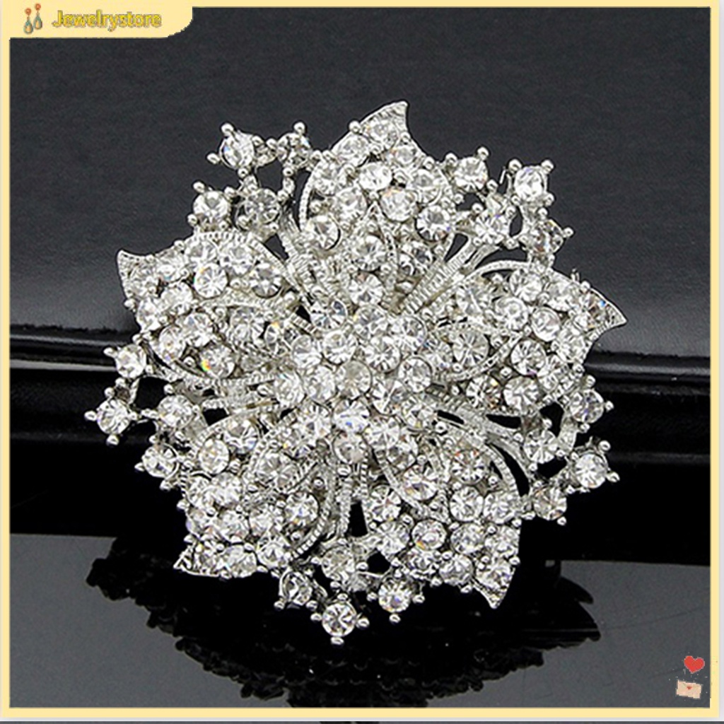 Ghim Cài Áo Hình Hoa Đào Mạ Bạc Chống Gỉ Sét