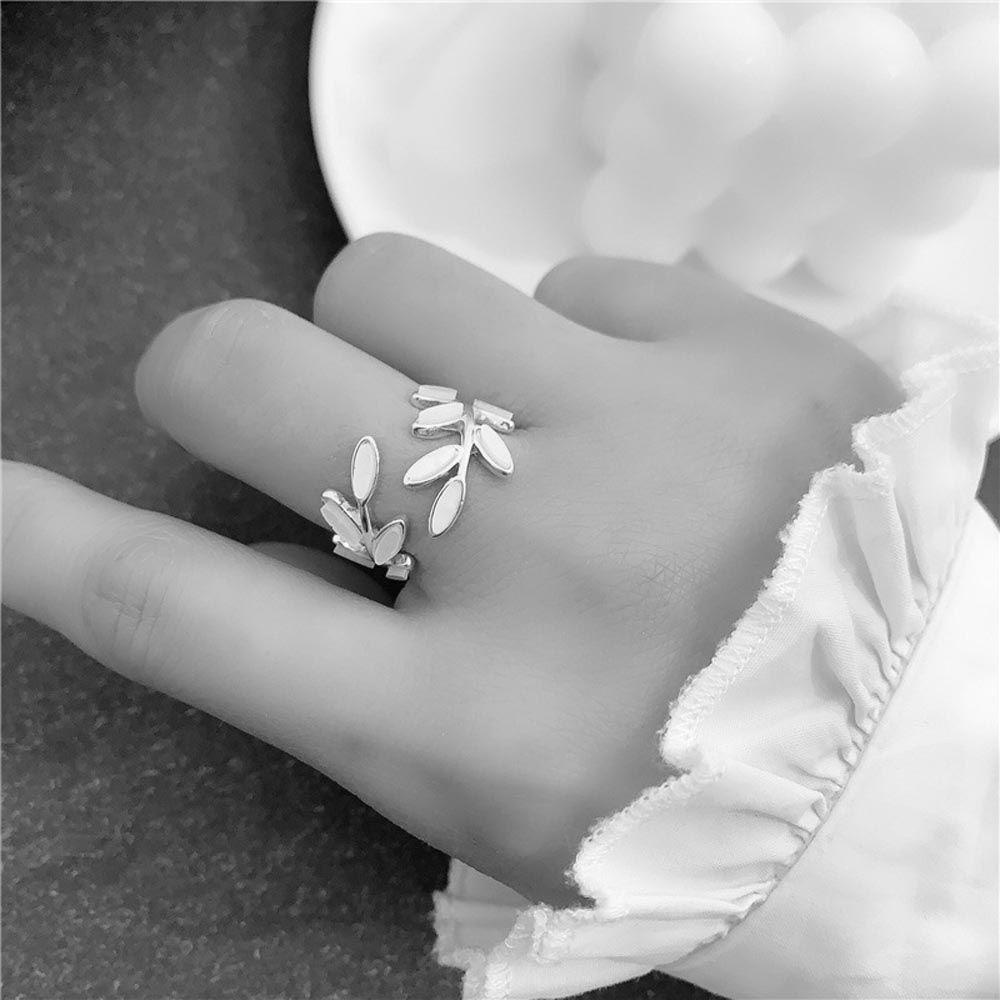 Nhẫn Hở Hình Chiếc Lá Phong Cách Vintage Thanh Lịch Dành Cho Nữ