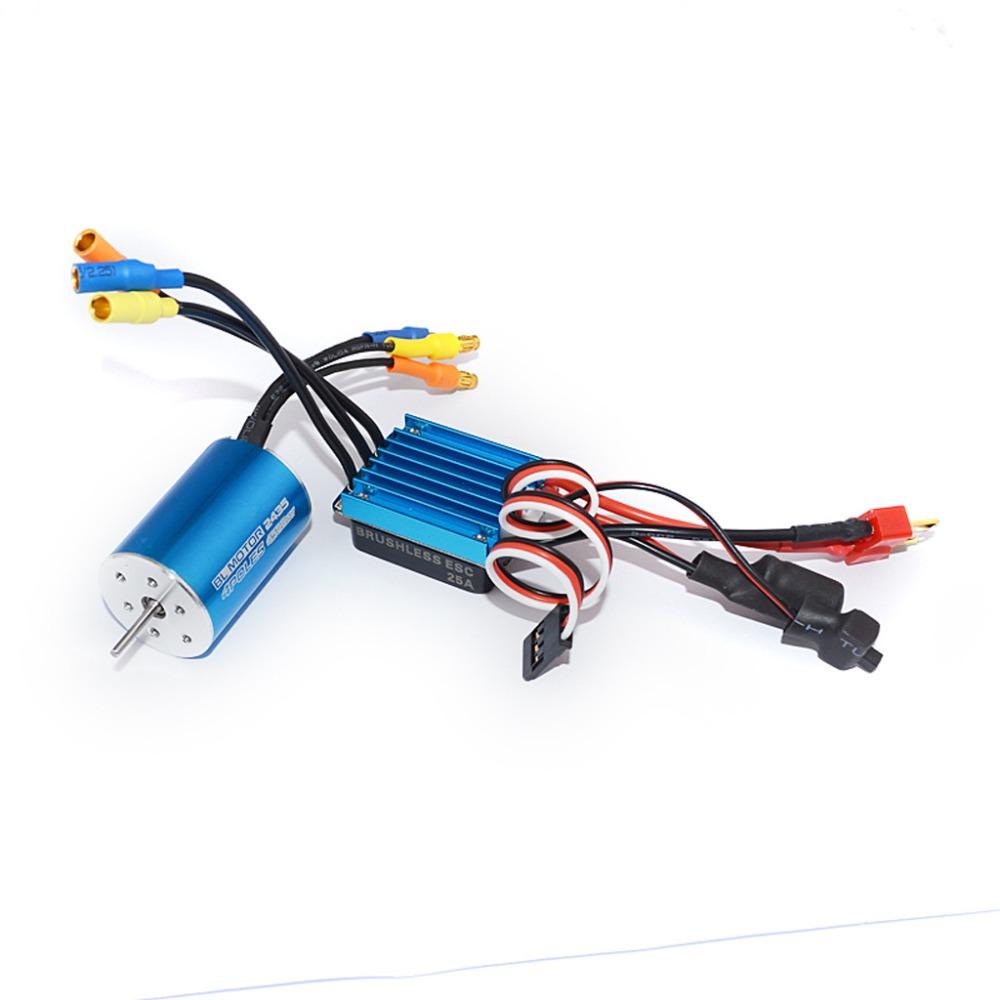CHOOKEY Động Cơ Không Chổi Than ESC 2435 KV4800 25A Cho Xe Ô Tô Đồ Chơi Tỉ Lệ 1 / 16
