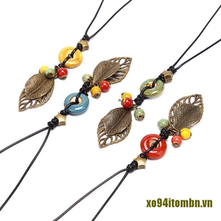 Vòng Cổ Hạt Gốm Phong Cách Dân Tộc Thời Trang Cho Nữ