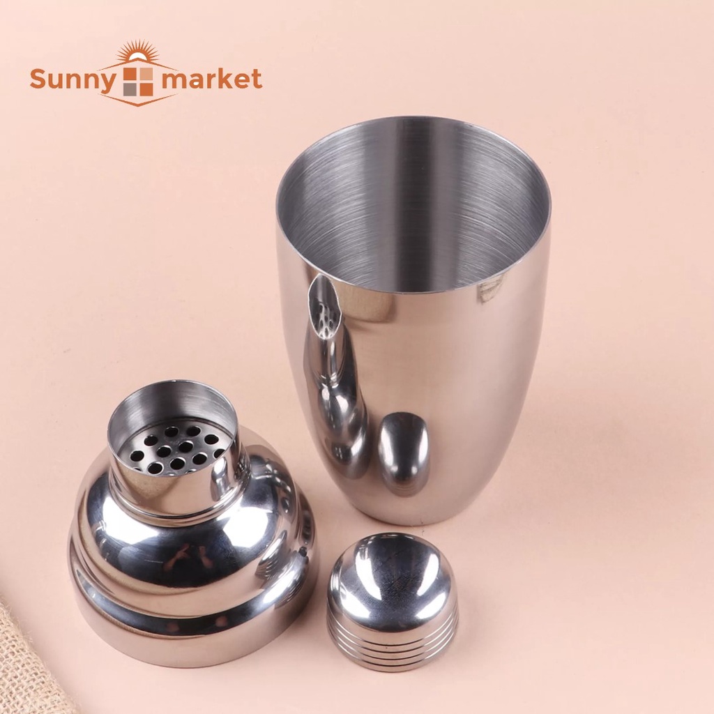 Bình lắc cocktail shaker 750ml inox dày pha chế trà sữa, cocktail, café