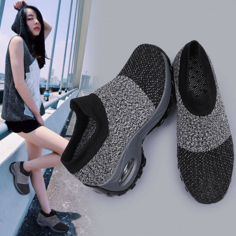 Âm nhạc 2021 Mùa xuân mới Giày sock Nữ Phiên bản Hàn Quốc của xu hướng Thời trang Wild Sports Air Cushion Giày Giày đơn