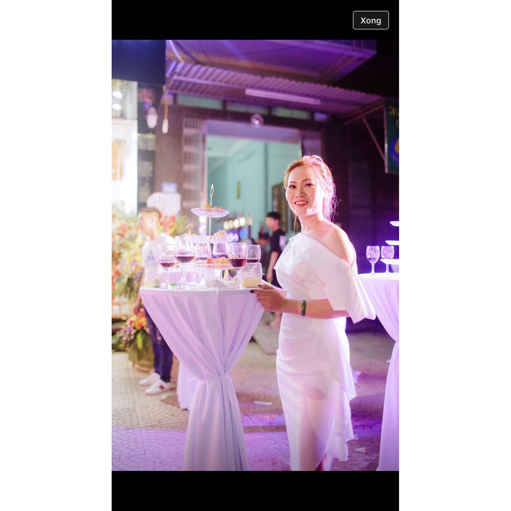 [ xả kho ] MiD Đầm trắng body V1014 Mie Design ảnh thật