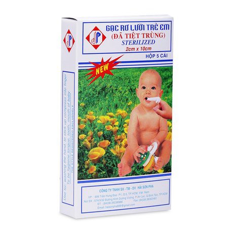 [EB030]Gạc rơ lưỡi trẻ em đã tiệt trùng Sterilized (5 cái/hộp)-HẢI SƠN PHA