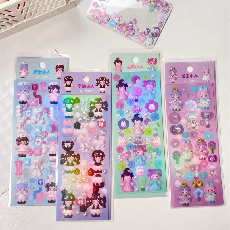 Sticker những cô nàng phiên bản nghề nghiệp_hình dán trang trí card