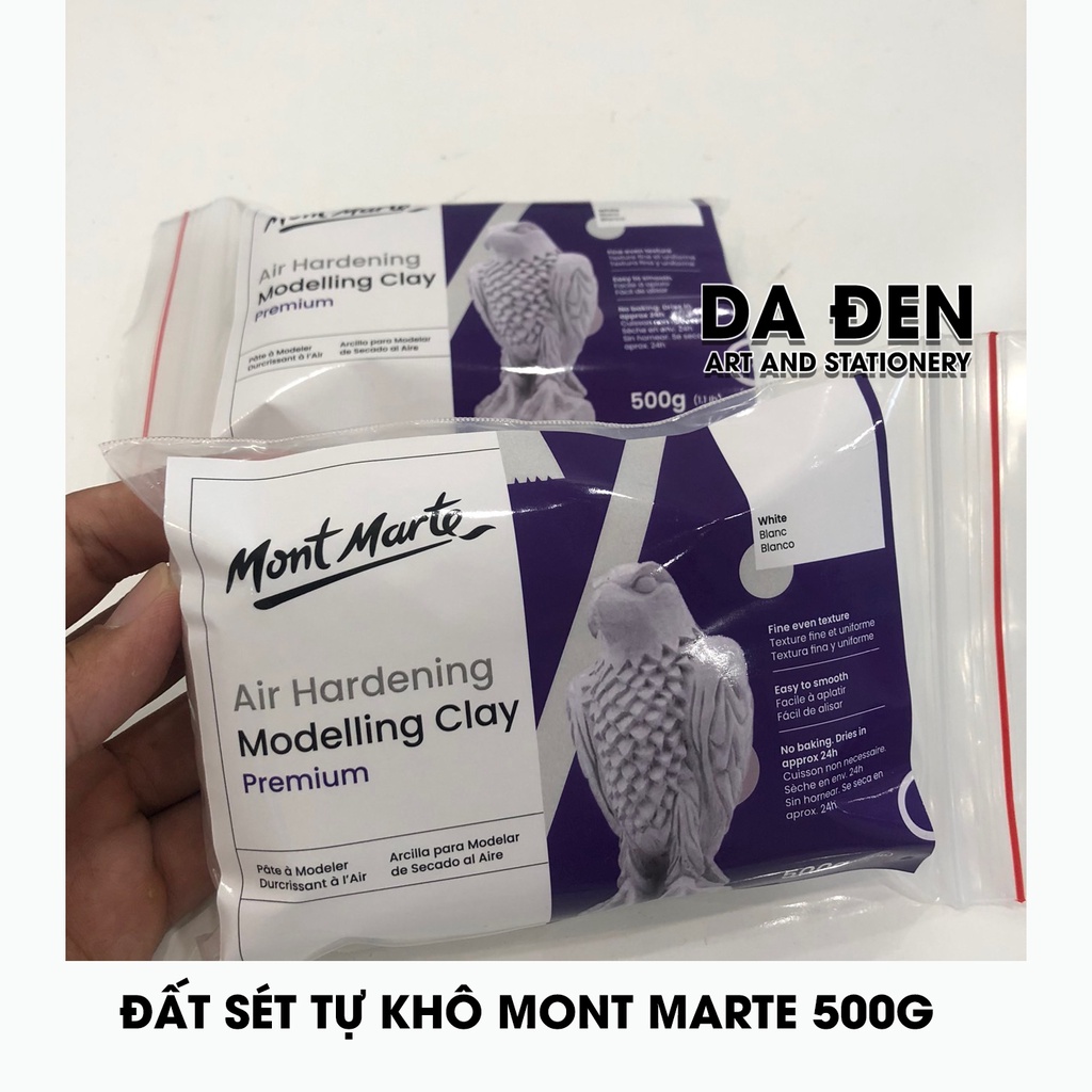 [DA ĐEN] Đất Sét Tự Khô Mont Marte Premium Air Hardening Modelling