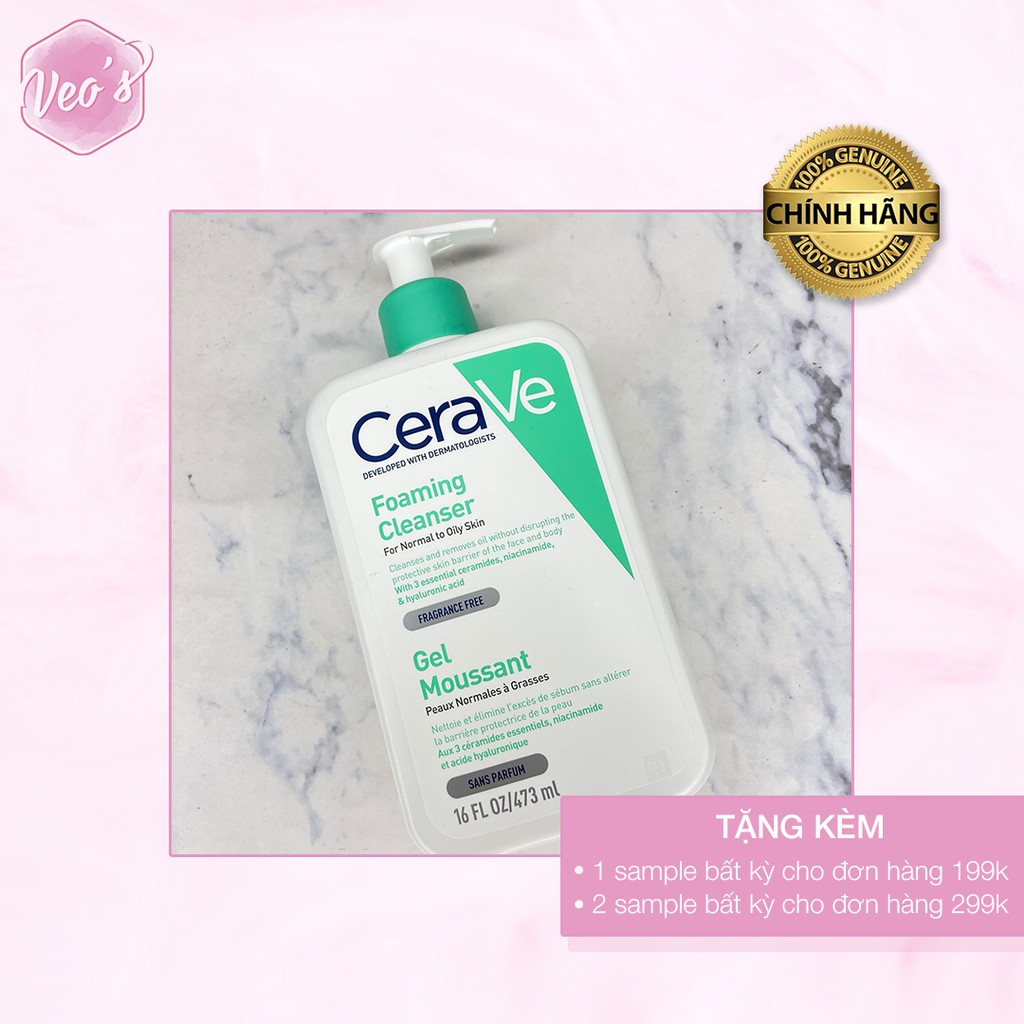 Sữa rửa mặt CeraVe dịu nhẹ làm sạch da 473ml
