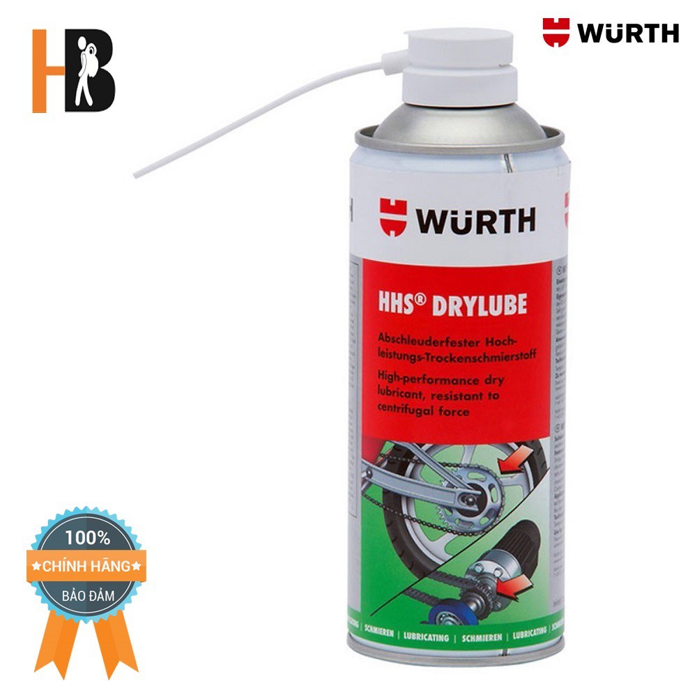 ( BÔI TRƠN ) Mỡ Bò Khô Wurth Hhs Drylube 400ml | HIBUCENTER |