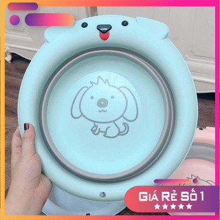 Chậu rửa mặt gấp gọn cho bé hình cún