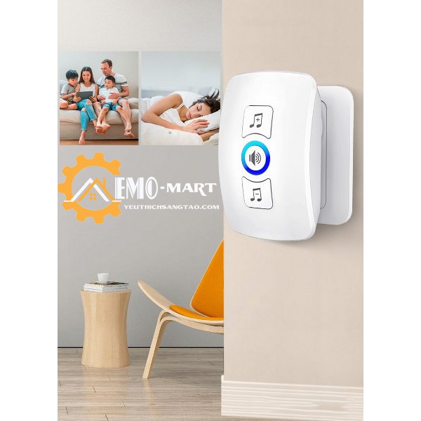 ⚡️𝗕𝗛 𝟭𝟮 𝗧𝗛𝗔́𝗡𝗚⚡️ Chuông Cửa Không Dây ADG-X1 ⚡️ Tặng kèm pin AA - Nút chuông có đèn LED - Với 32 kiểu nhạc chuông