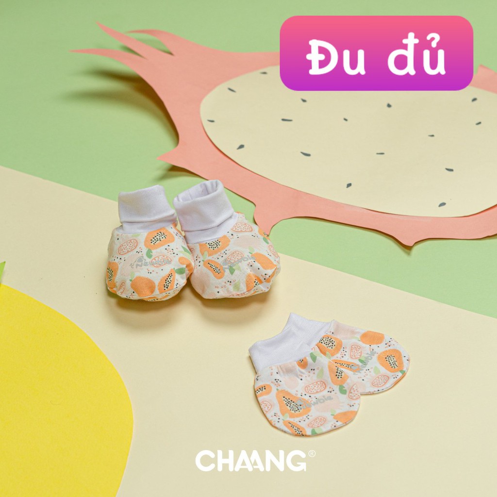 Set bao tay bao chân sơ sinh Chaang cotton an toàn cho bé