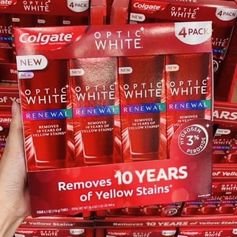 [HÀNG MỸ] Kem đánh răng Colgate Optic White Renewal (116g) - Hàng Mới