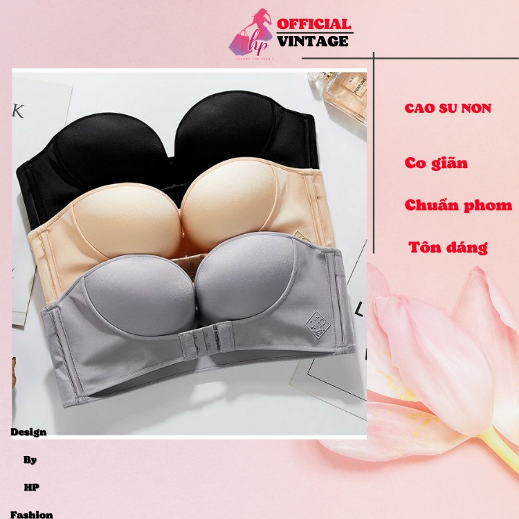 Áo ngực nữ chống tụt cúp ngực cài trước không dây mặc váy áo hở vai xinh- Bi19