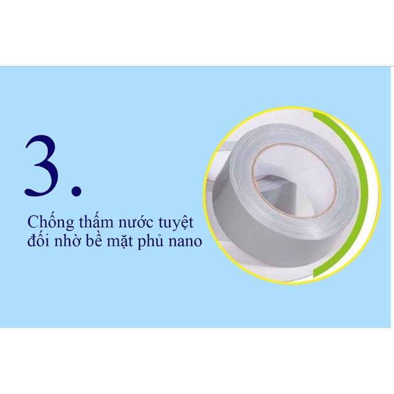 Băng Keo Chống Thấm Công Nghệ Nhật Bản Dán Được Mọi Bề Mặt Gỗ, Nhựa, Tường,Tôn (5CMX5M)