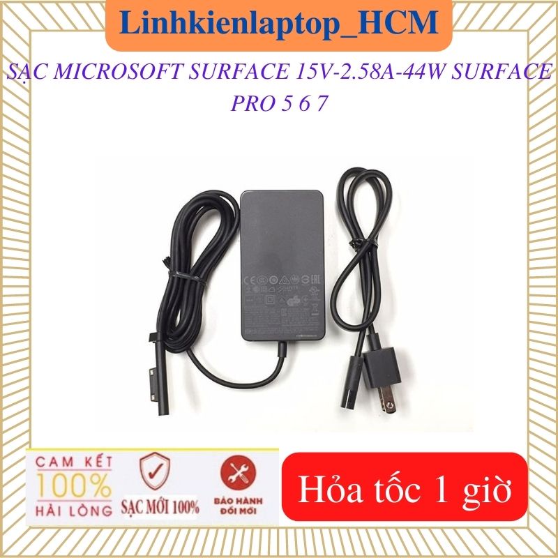 SẠC MICROSOFT SURFACE PRO 5 6 7- Sạc SURFACE 15V-2.58A-44W