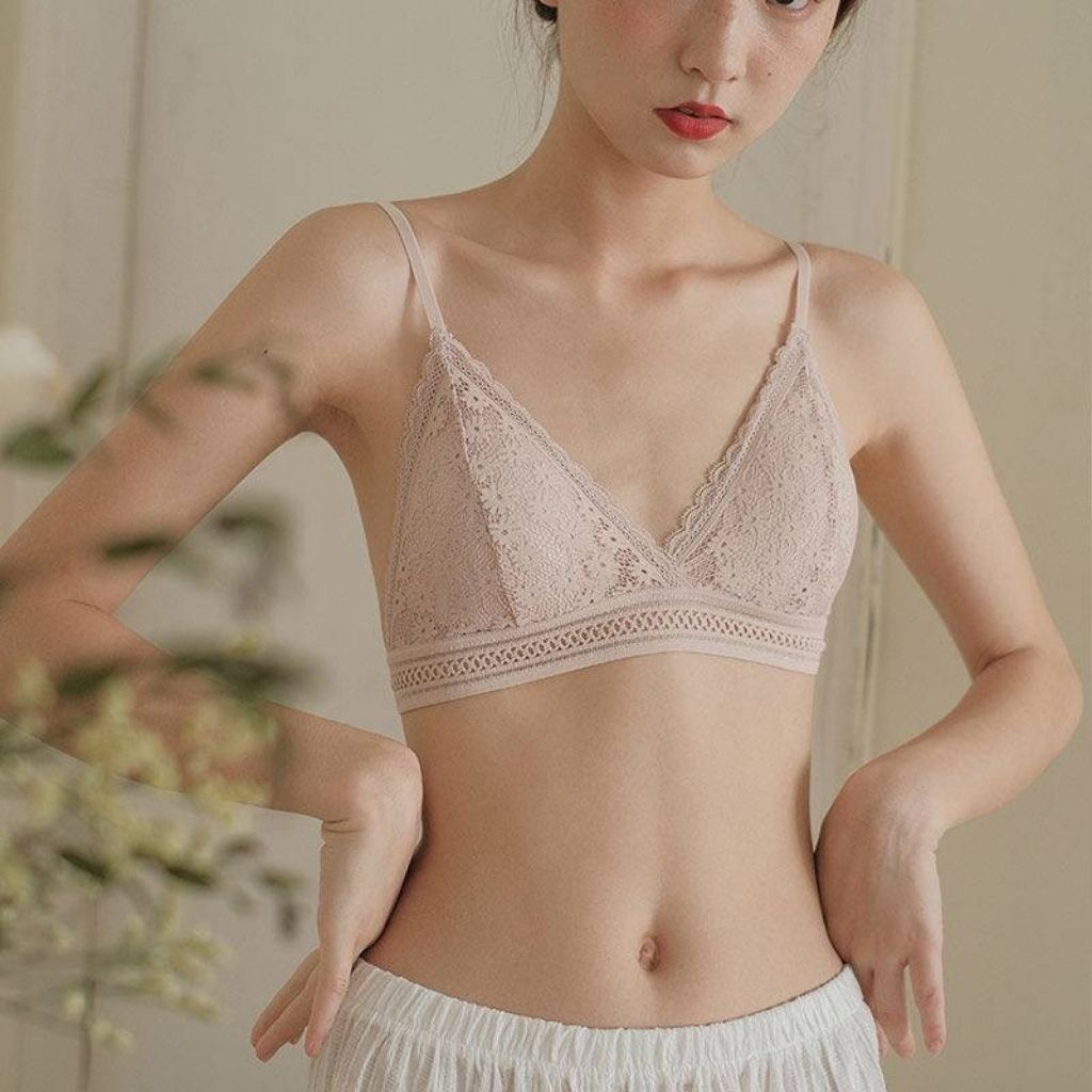 Áo bra ren sexy nữ 2 dây - Áo ngực nữ mút mỏng mặc thoải mái cài sau VALICA B7156