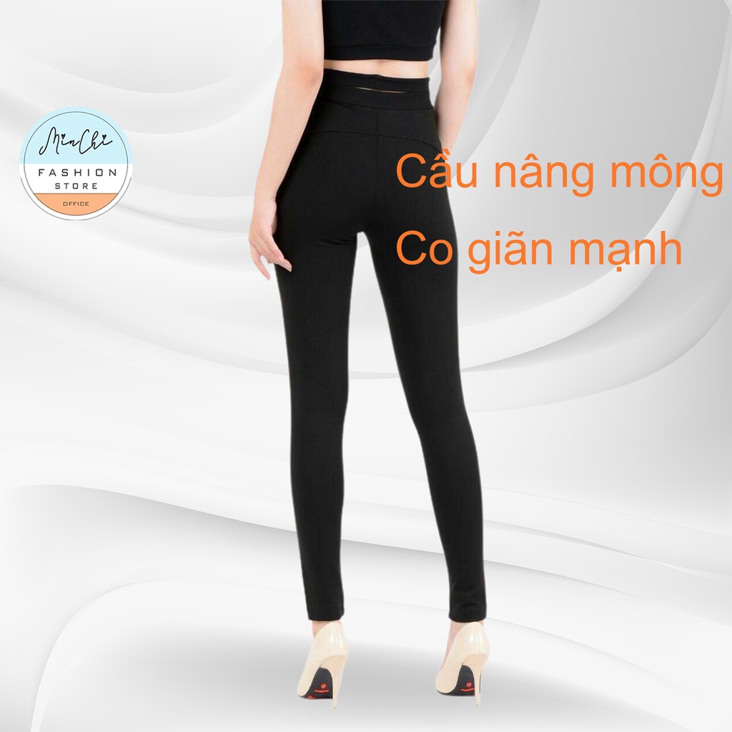 New_Quần Legging Nữ Minchi Cotton Dày Nâng Mông Dày Co Giãn Mạnh Tôn Dáng Kéo Dài Đôi Chân Trẻ Trung Năng Động | BigBuy360 - bigbuy360.vn