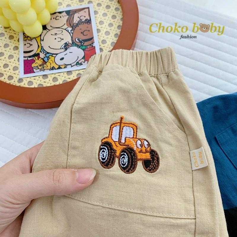 QUẦN SOOC THÊU Ô TÔ CHO BÉ