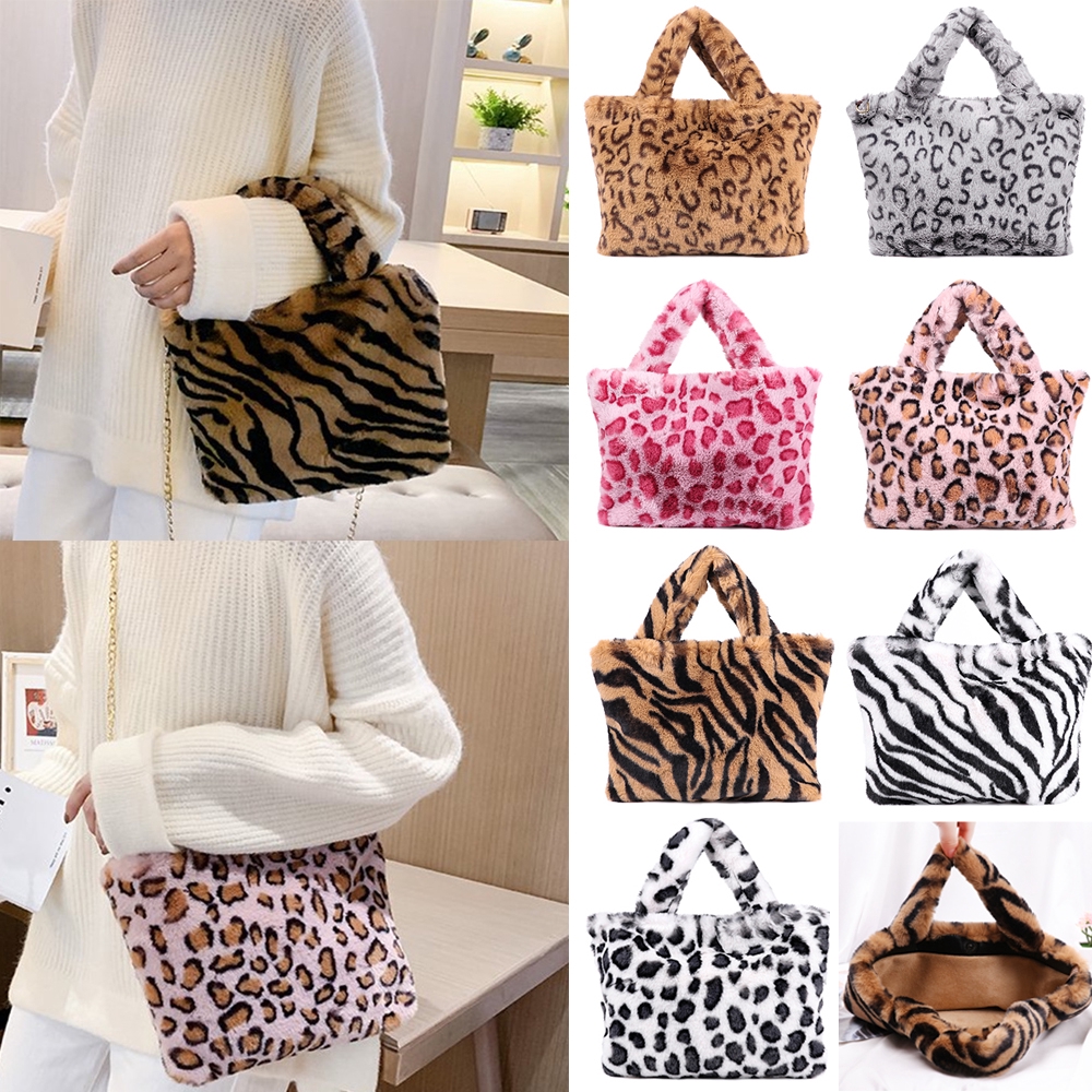 Túi xách vải lông nhân tạo cá tính thời trang dành cho nữ | BigBuy360 - bigbuy360.vn