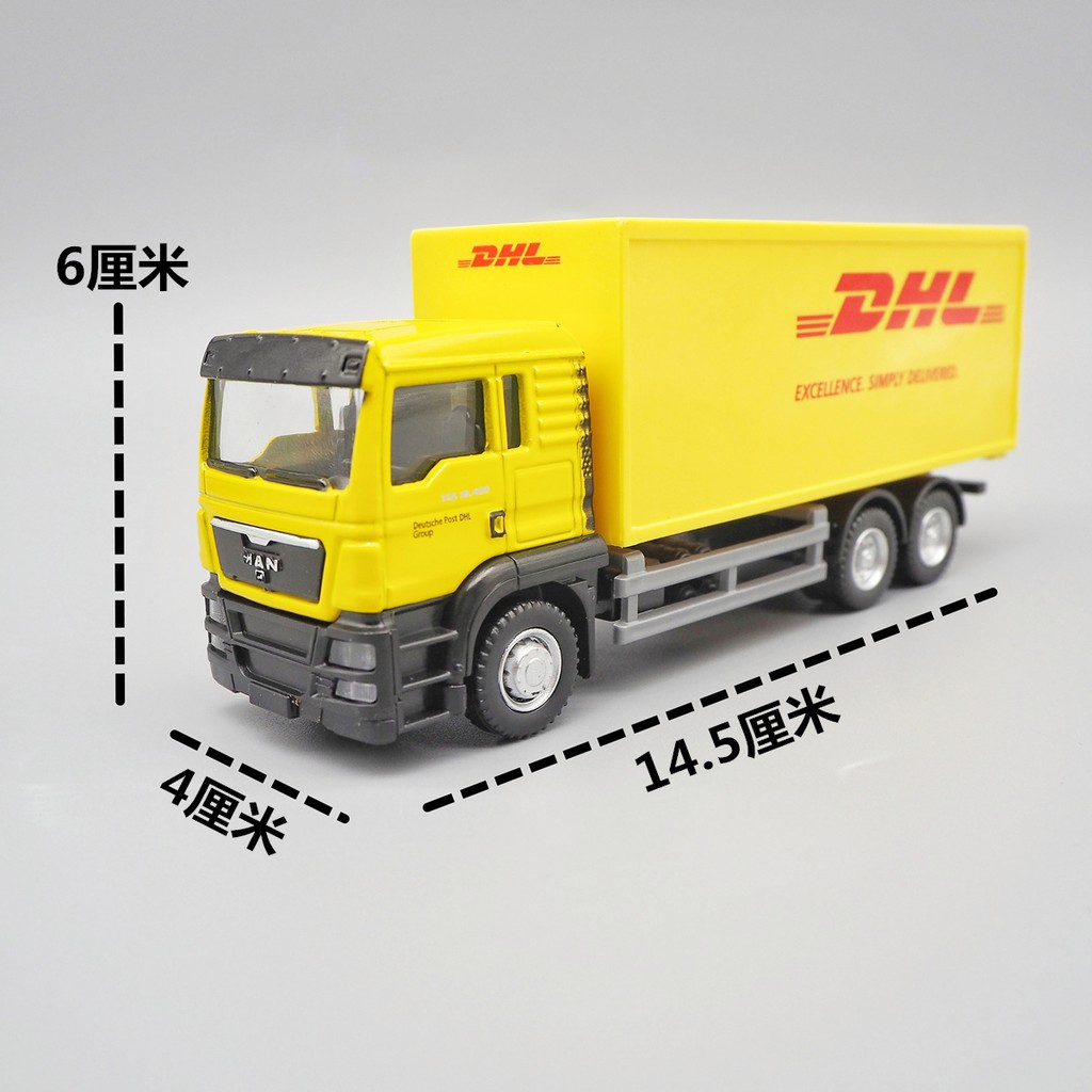 ¤๑¤mô hình ô tô hợp kim MAN TGS Đồ trang trí chơi trên xe tải container DHL được đóng hộp