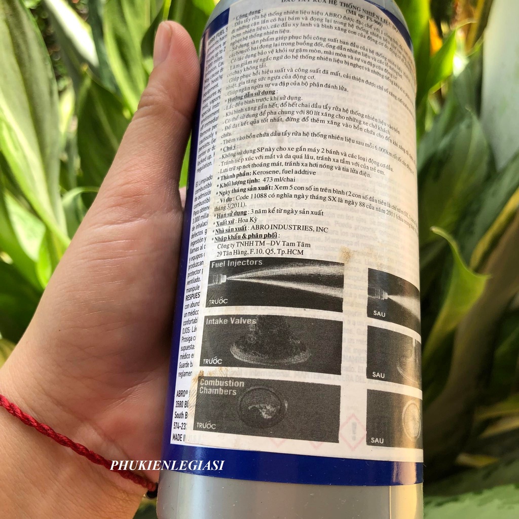 Súc Béc Xăng ABRO FUEL SYSTEM CLEANER 473ml xe oto