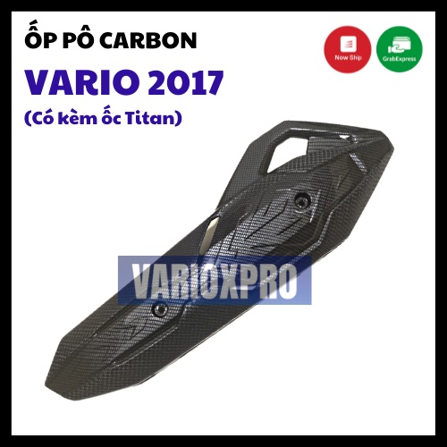 Ốp che pô carbon cho xe VARIO đời 2017 - AB 2016 - 2018 -  CLICK