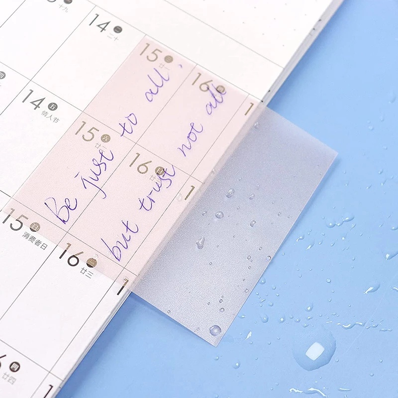 Giấy Ghi Chú Tự Dính Trong Suốt Màu Kem Nhám Có Thể Dùng Ghi Chú