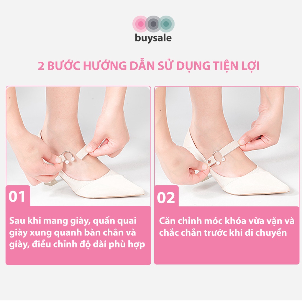 Quai giày chất liệu thun đàn hồi tốt, chống tuột gót giày, phối khoen chắc chắn - buysale - BSPK218