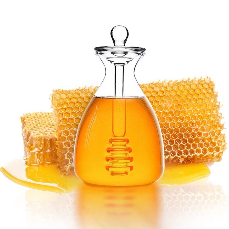 Hũ Thủy Tinh Đựng Mật Ong 14 Oz Kèm Nắp Đậy