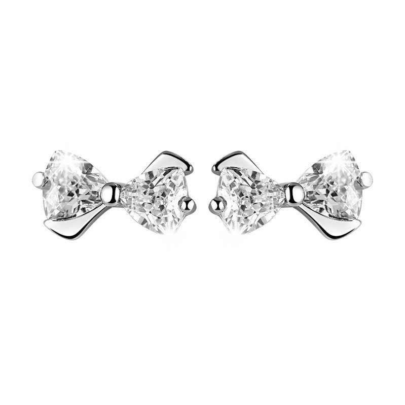 Hoa tai đính đá đơn giản sang trọng cho nữ