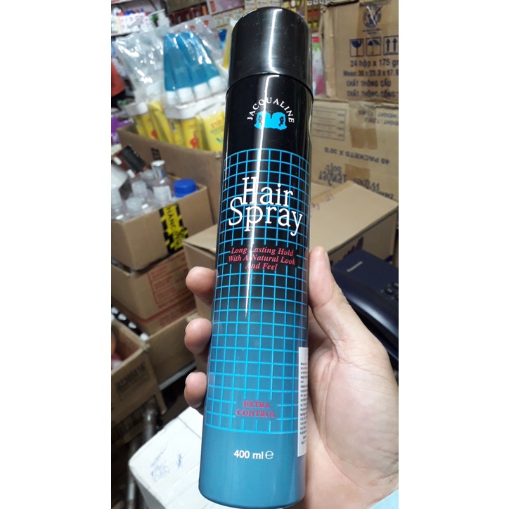 Keo Xịt Tóc Jacqualine Hair Spray Đen 400ml